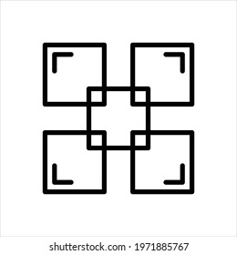 Vector line icon for ensemble