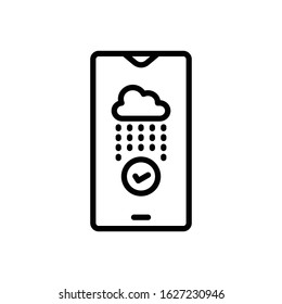 Vector line icon for ensure