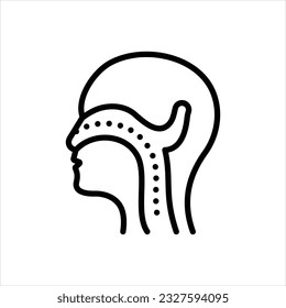 Vector line icon for ent