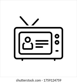 Vektorliniensymbol für Episode