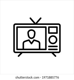 Vector line icon for episode