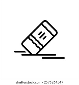 Vector line icon for eraser