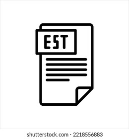 Vector line icon for est