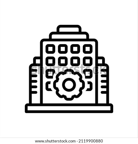 Vector line icon for establishment