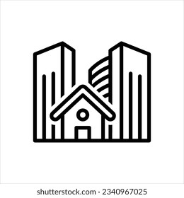 Icono de línea de vector para el estado