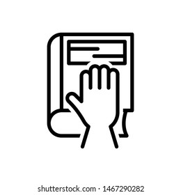 Vector line icon for evidence