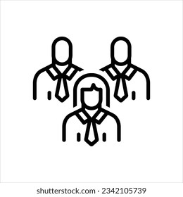 Vector line icon for executives