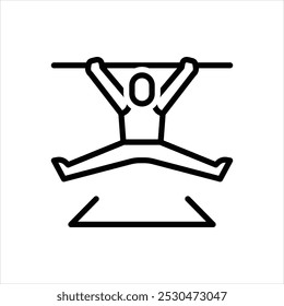 Vector line icon for exercise