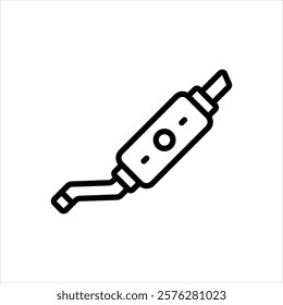 Vector line icon for exhaust