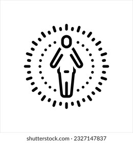 Vector line icon for exist