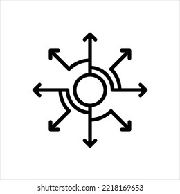 Vector line icon for expand