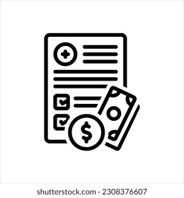 Vector line icon for expenditures