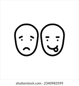 Vector line icon for expression