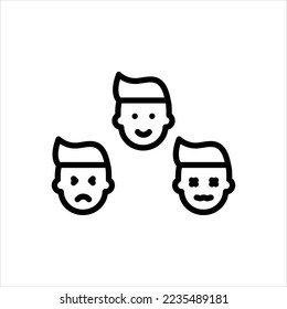 Vector line icon for expressions