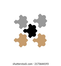 Vector line icon for extention. vector illuatration of puzzle.  IsAolated on a blank background which can be edited and changed colors.