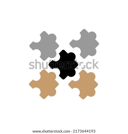 Vector line icon for extention. vector illuatration of puzzle.  IsAolated on a blank background which can be edited and changed colors.