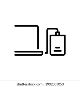Vector line icon for external