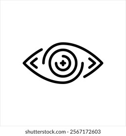 Vector line icon for eye care