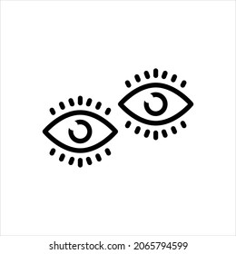 Vektorliniensymbol für Augen