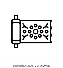 Vector line icon for fabric