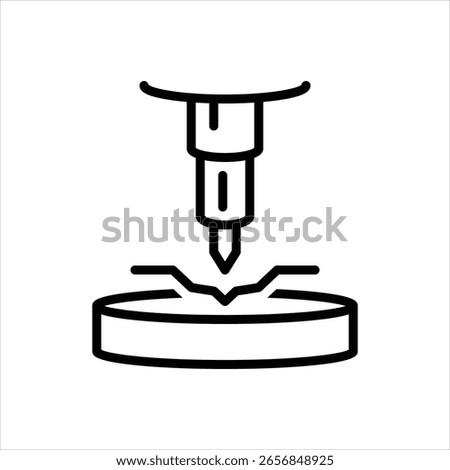 Vector line icon for fabrication tools