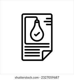 Icono de línea de vector para hechos