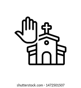 Vector line icon for faith