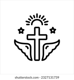 Vector line icon for faith