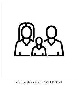 Vector line icon for familiar