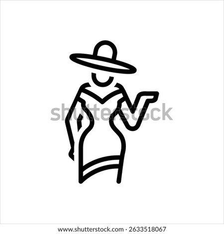 Vector line icon for fashion