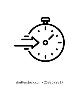 Vector line icon for fast