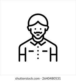 Vector line icon for father