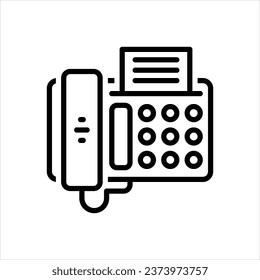 Vector line icon for fax