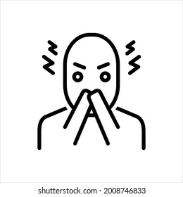 Icono de línea de vector para temores