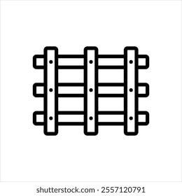 Vector line icon for fence