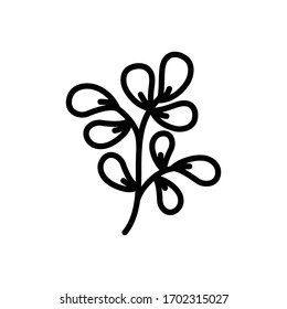 Vektorillustration-Zeilensymbol für Fenugreek