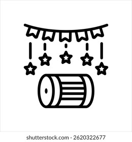 Vector line icon for festival