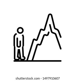 Vector line icon for fiasco