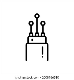 Icono de línea de vector para fibra
