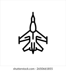 Vector line icon for fighter