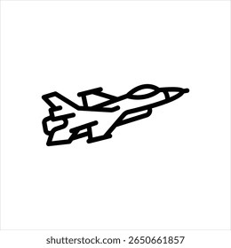 Vector line icon for fighter