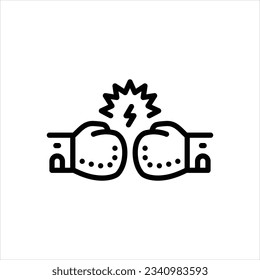 Vector line icon for fighters
