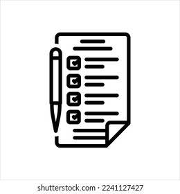 Vector line icon for filled