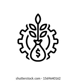 Vector line icon for financial