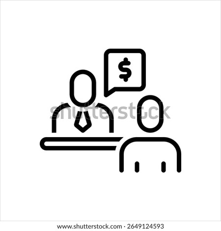 Vector line icon for financial advisory