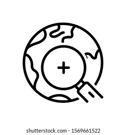 Vector line icon for find