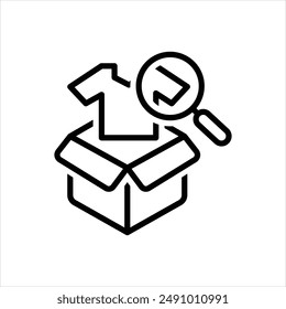 Icono de línea de Vector para buscar producto