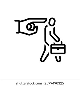 Vector line icon for firing