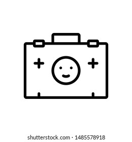 Vector line icon for first aid kit