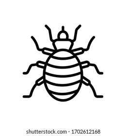 Vector line icon for flea